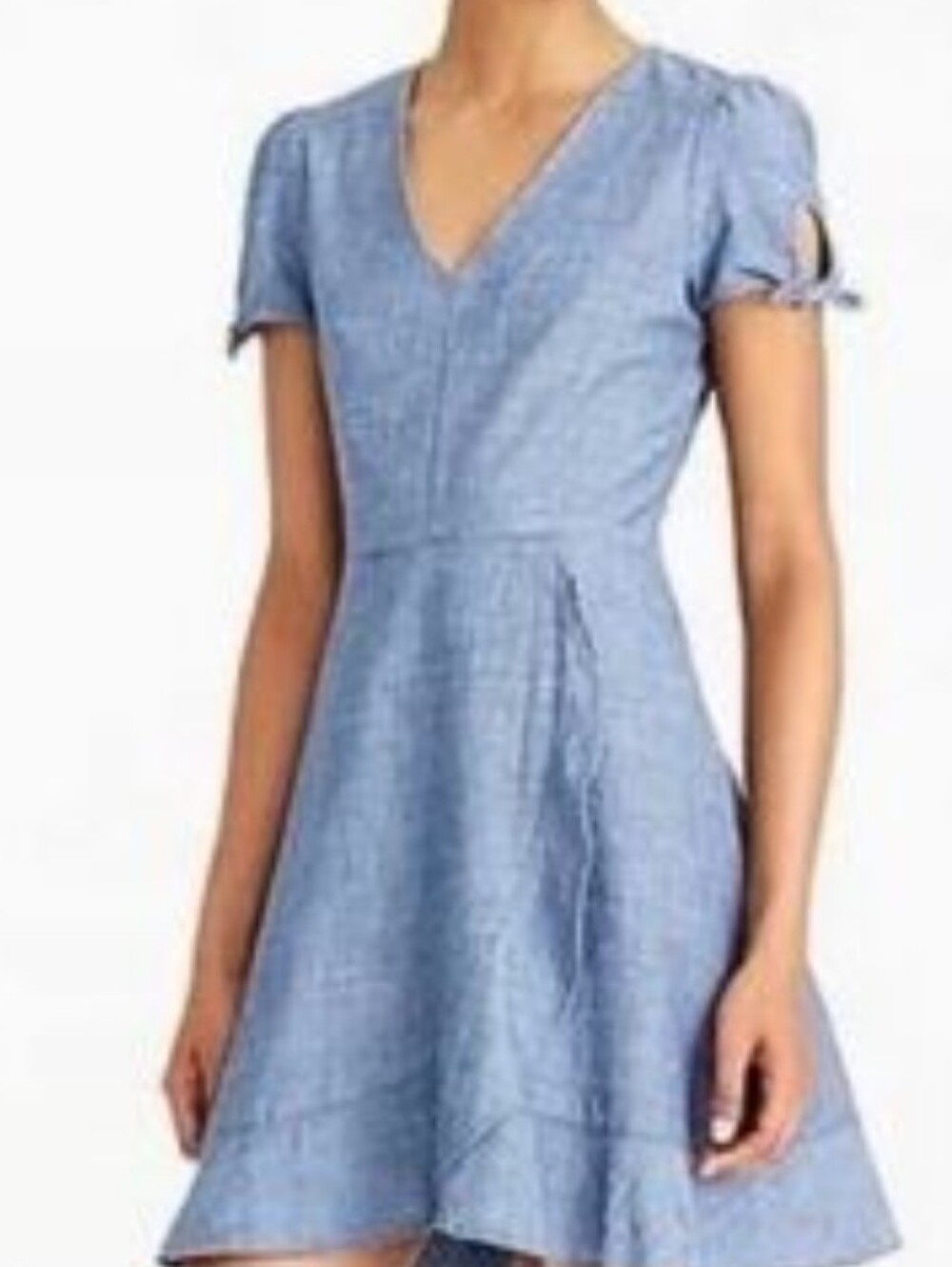 J. Crew Factory Chambray V-Neck Sz10